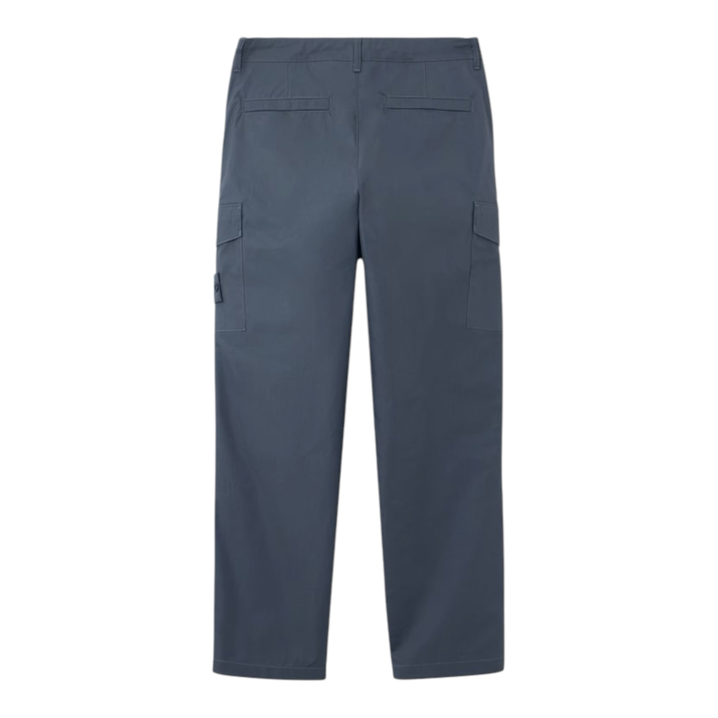 Urban Saints slate blue cotton blend cargo pants with multiple pockets and straight-leg fit.
