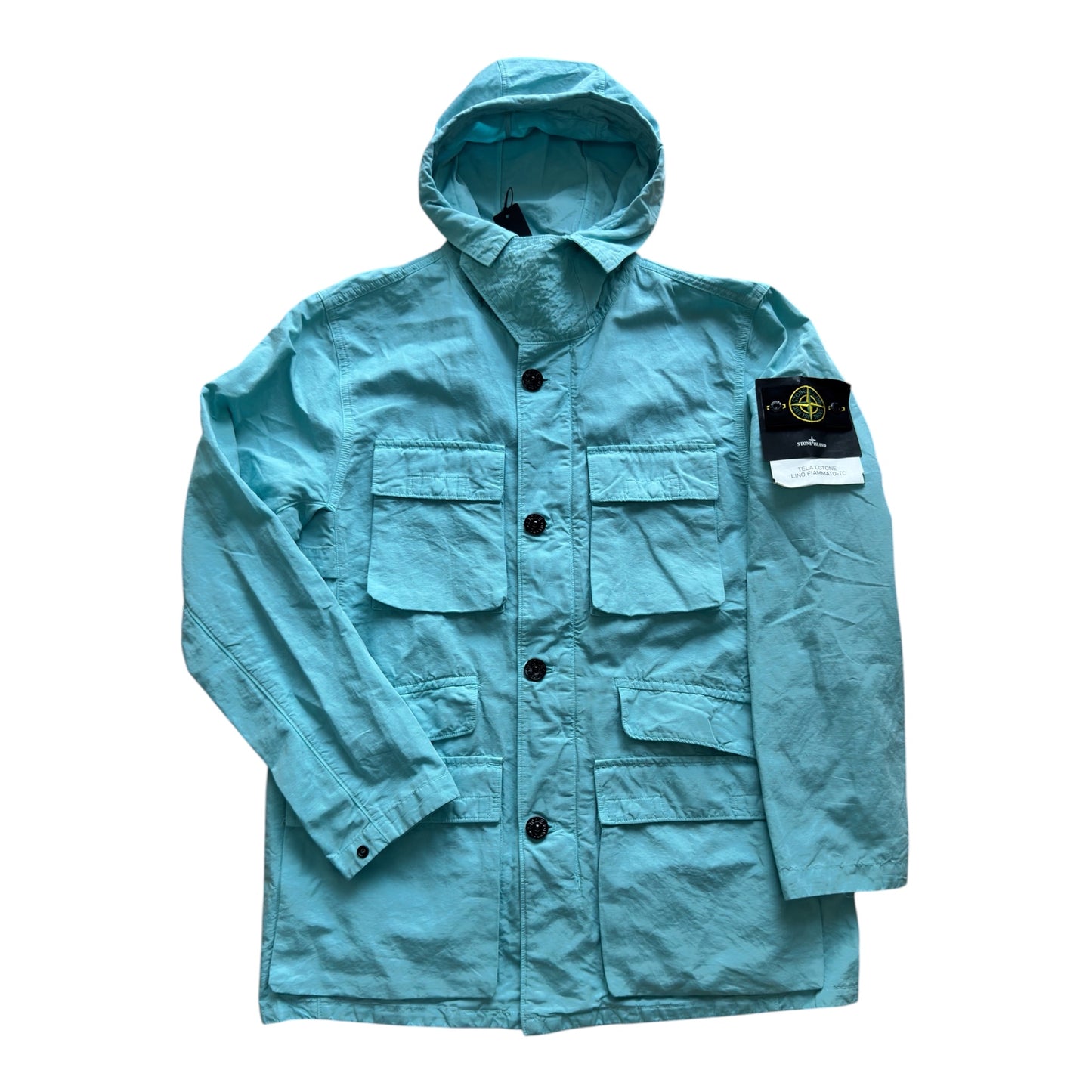 Stone Island Tela Cotone Lino Fiammato-TC