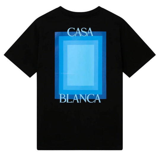 CASABLANCA DEGRADE SCREEN DESIGN BLACK T SHIRT