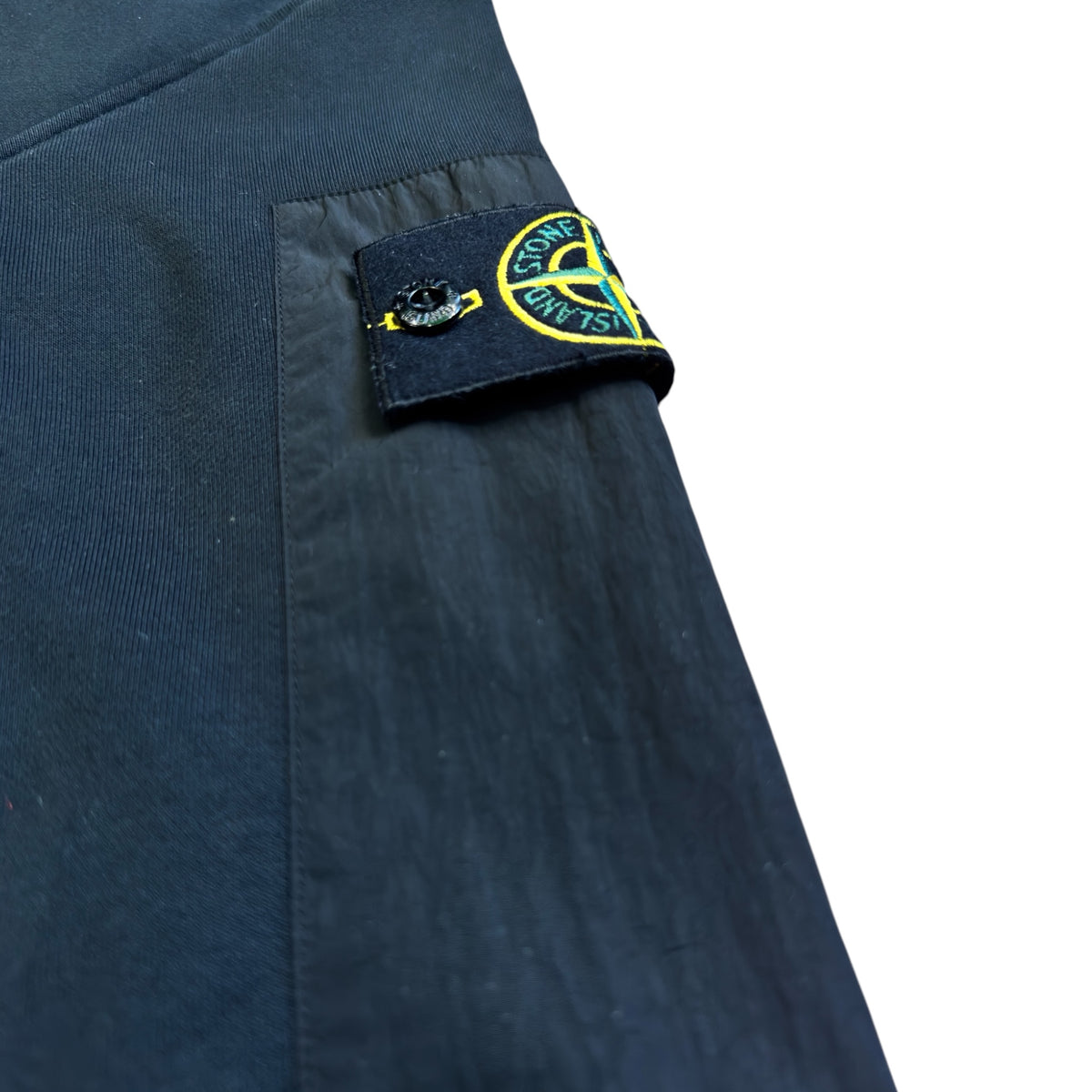 Stone Island Cotton Nylon Panel Hoodie