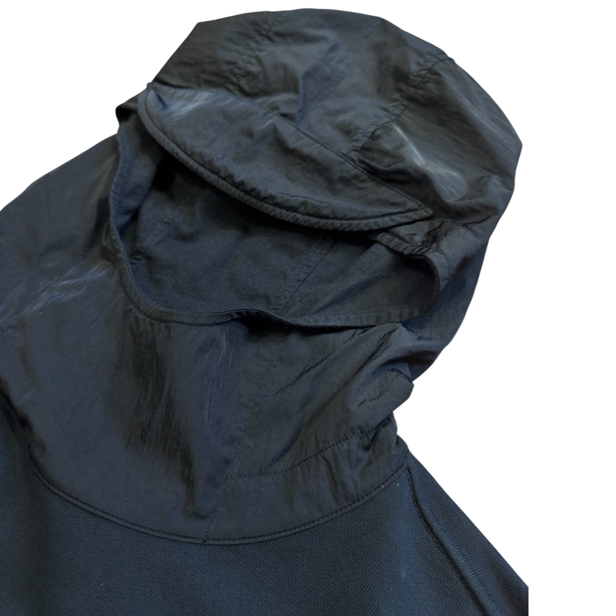 Stone Island Cotton Nylon Panel Hoodie