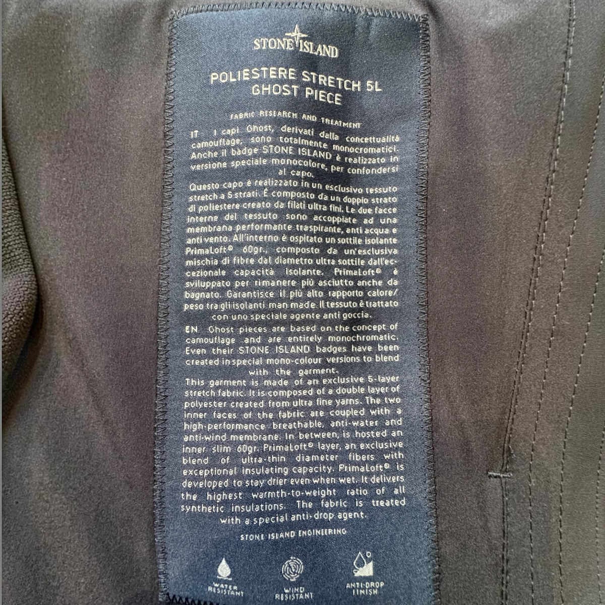 Stone Island Polyester Stretch 5L Ghost Gilet