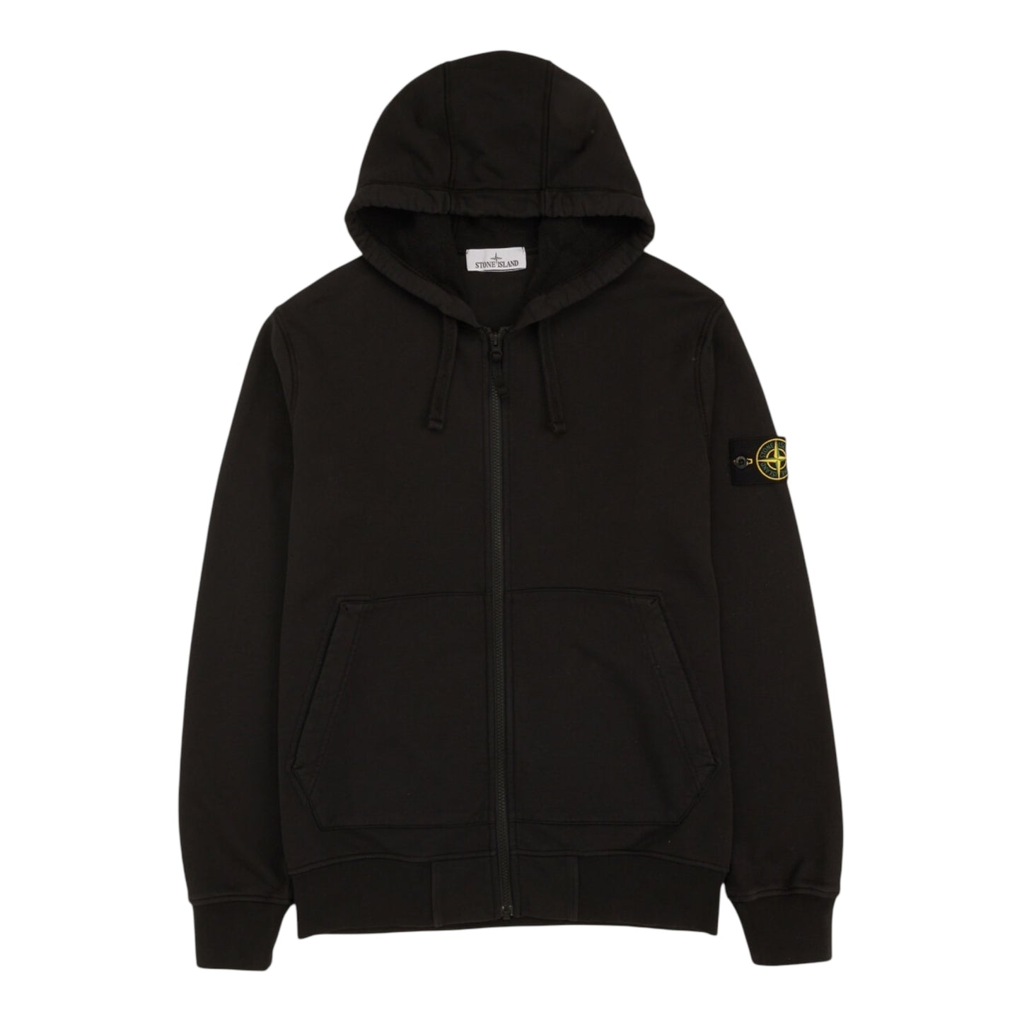 Stone Island Full Zip Hoodie - Black