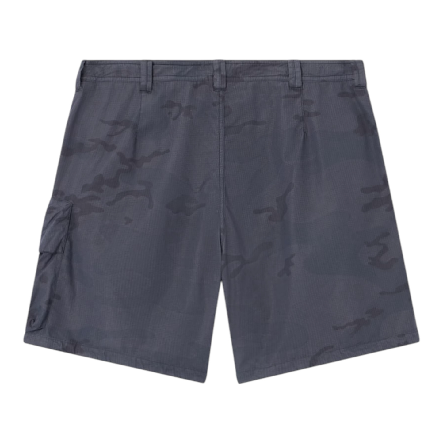 Urban Saints charcoal grey camouflage cargo shorts with multiple pockets and relaxed fit.