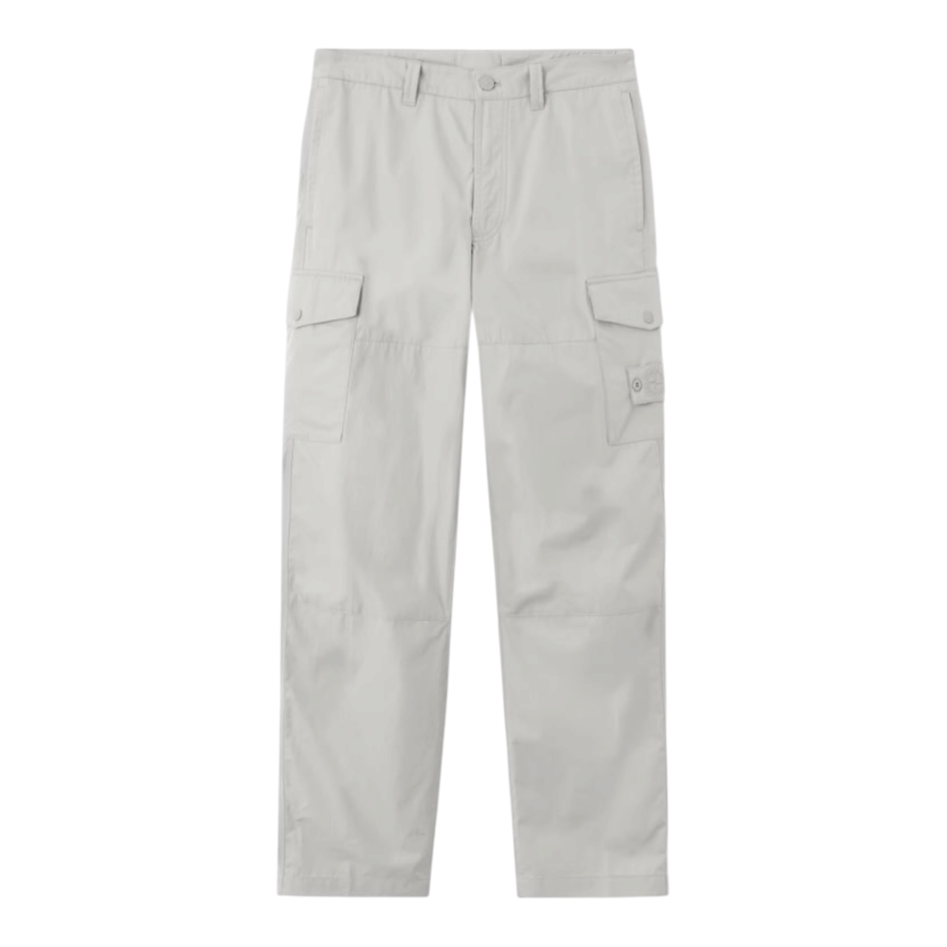 Urban Saints light grey cargo pants with multiple pockets and relaxed fit, made from durable fabric.