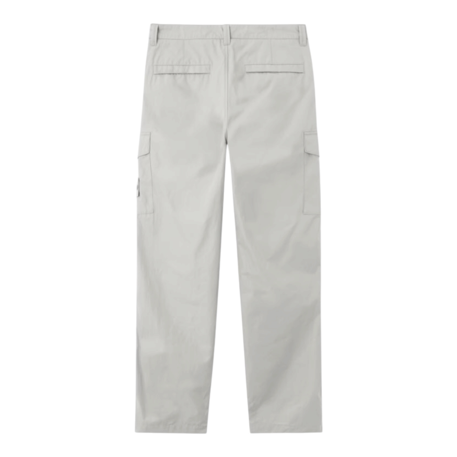 Urban Saints light grey cargo pants with multiple pockets and relaxed fit.